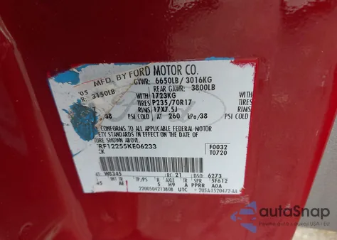 2005 Ford F-150 Xl/Stx/Xlt z USA, uszkodzony, nr VIN 1FTRF12255KE06233